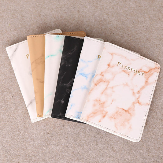 Cute Marble Style Passport Cover